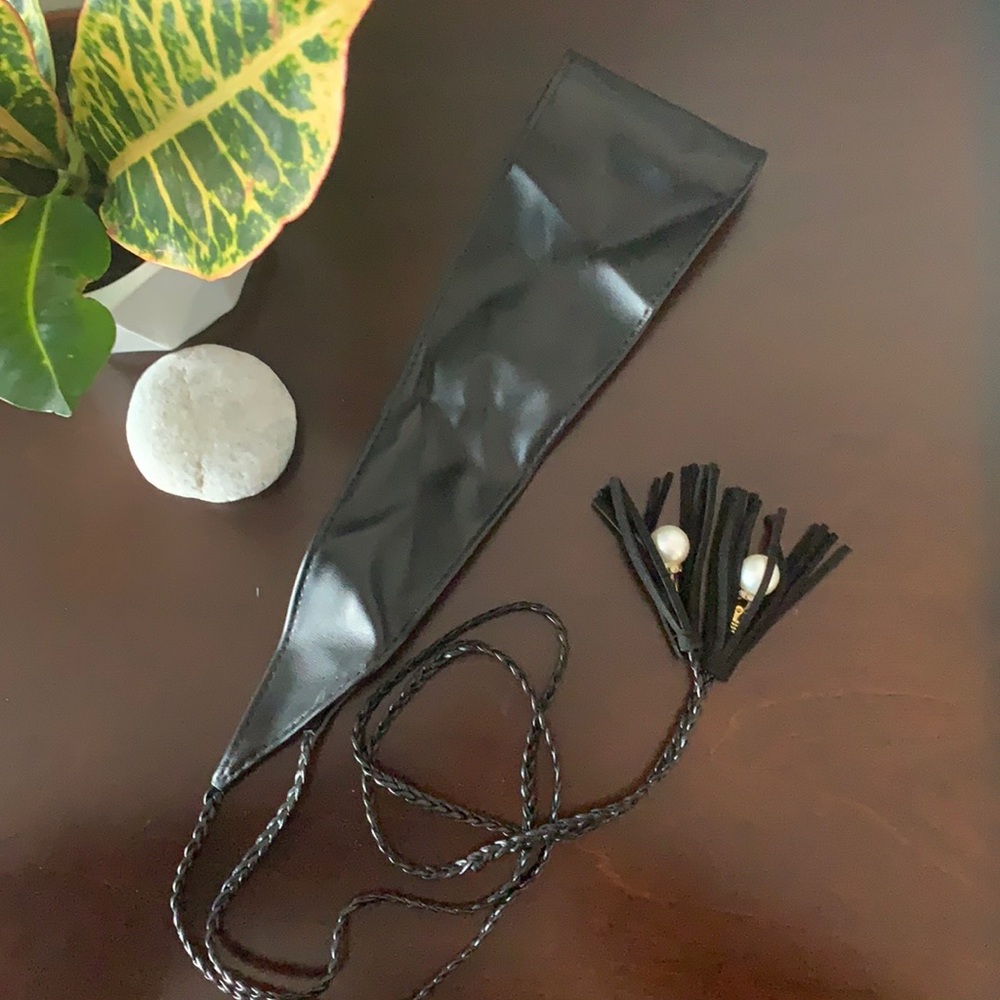 Faux leather belt